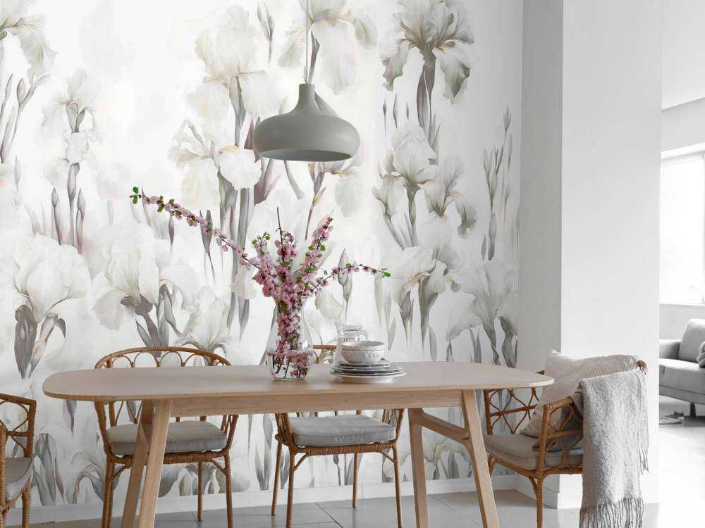 Irises Dance Seamless Beige