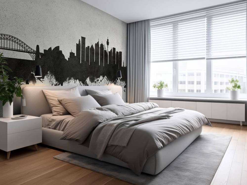 Watercolor skyline, Sydney