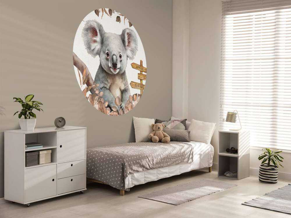 Baby koala in jungle taupe