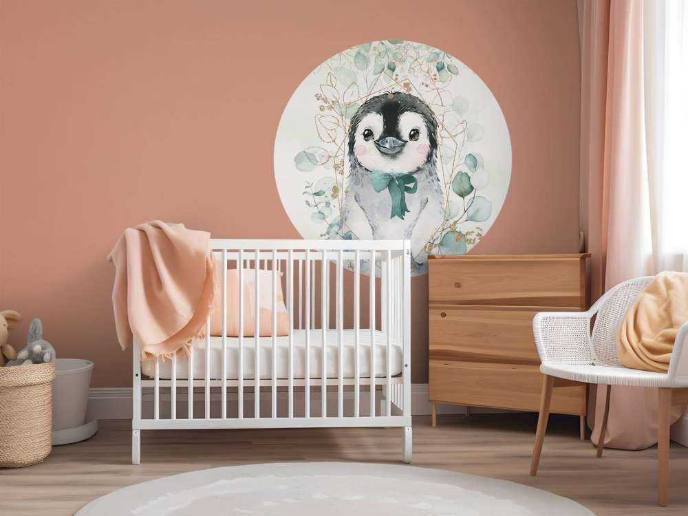 Little penguin and green bow