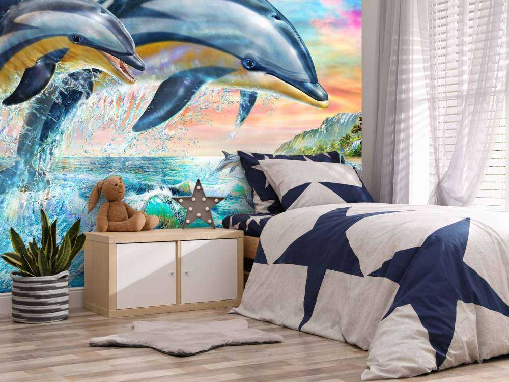 Frazer's Dolphin Mother And Baby