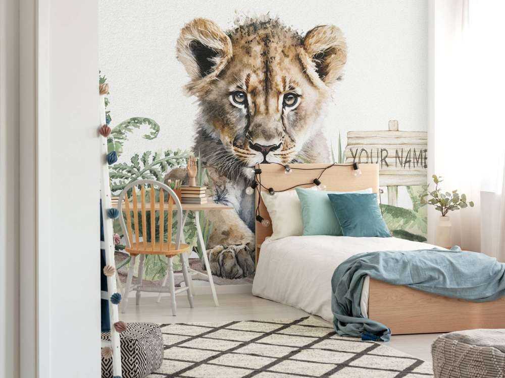 Young lion in the jungle