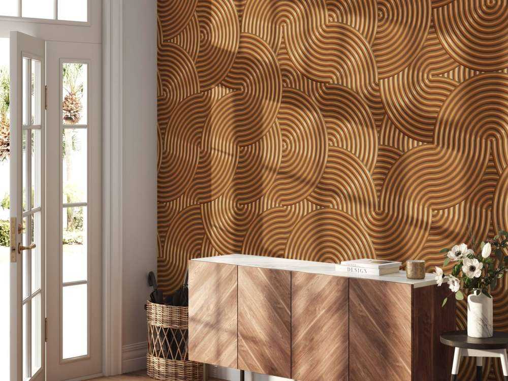 Metallic background with circles