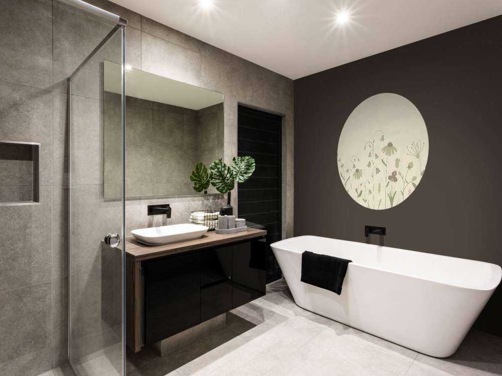 Flower field tall beige with old pink