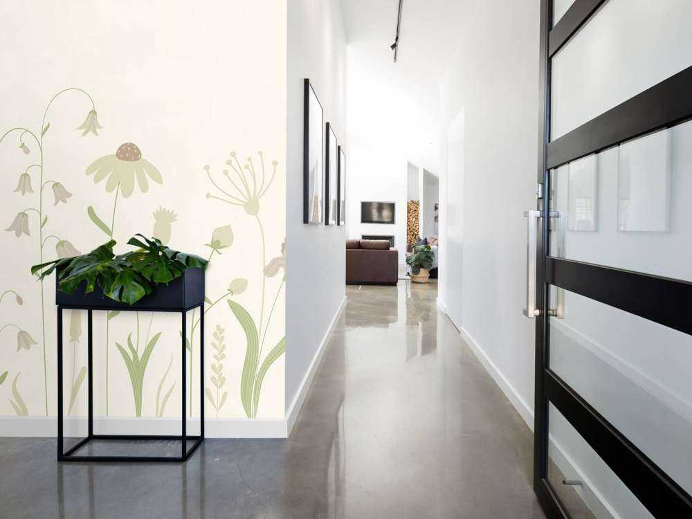 Flower field tall beige with old pink