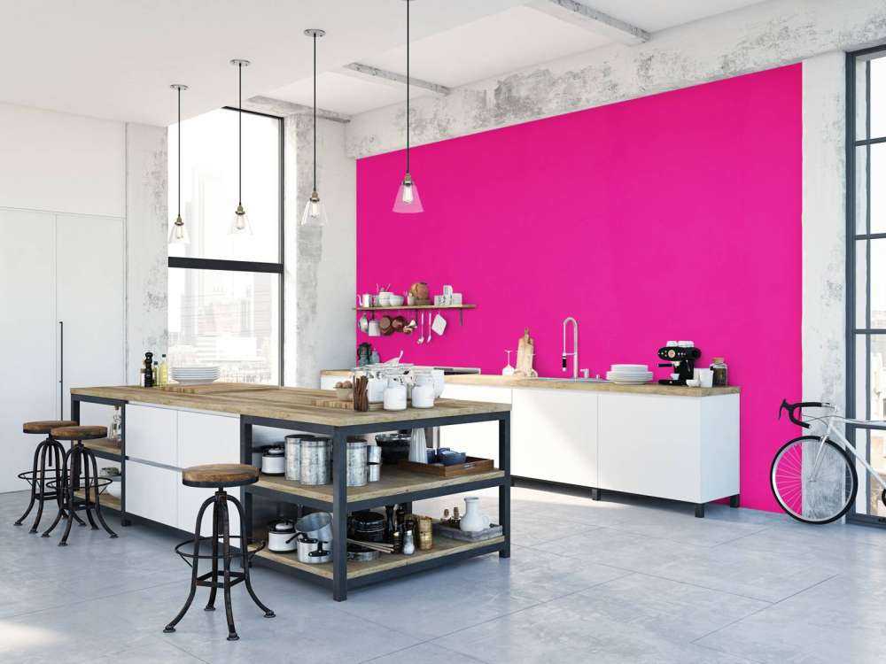 Neon pink concrete