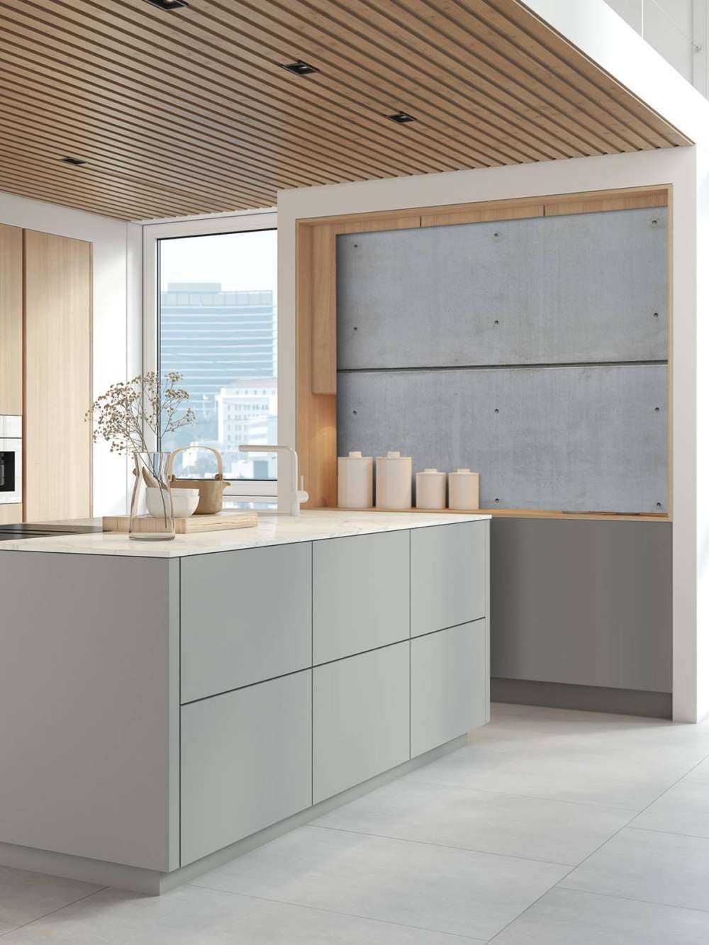 Horizontal concrete wall
