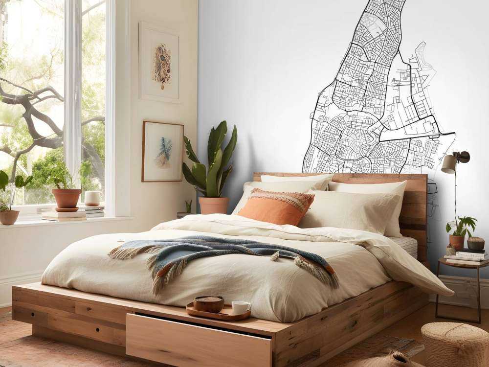 Map of Haarlem, white