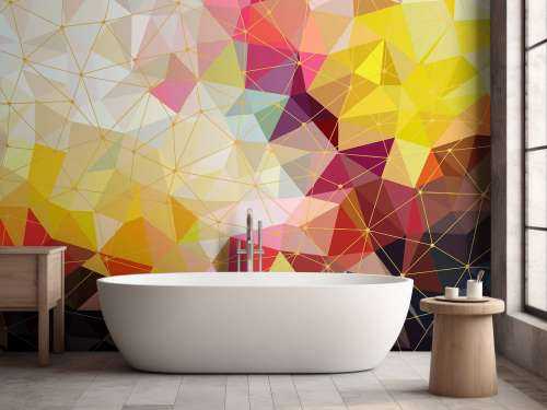 Print of colorful triangles