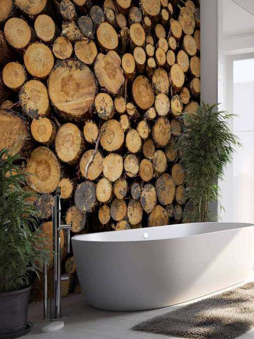 Stacked wood