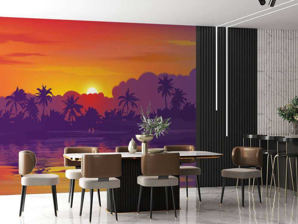 Colored sunset