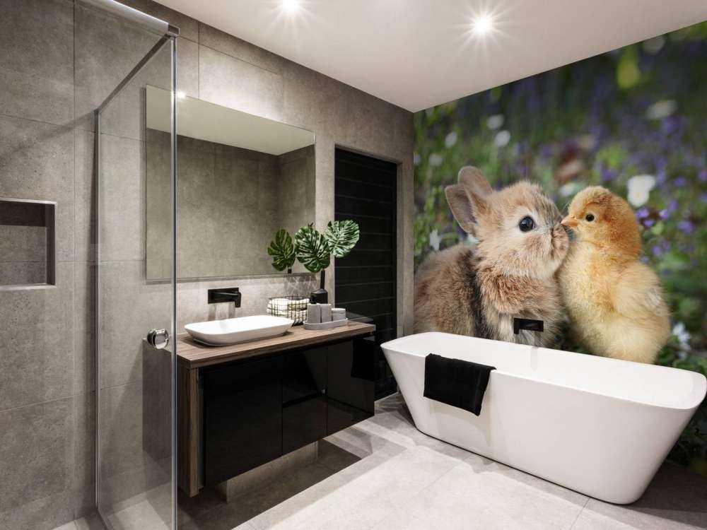 Rabbit and chick