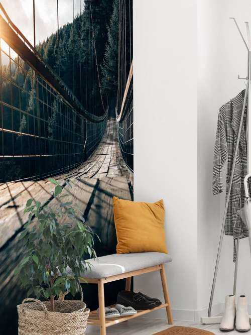 Steel suspension bridge