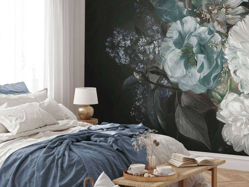 Bouquet with lilac blue