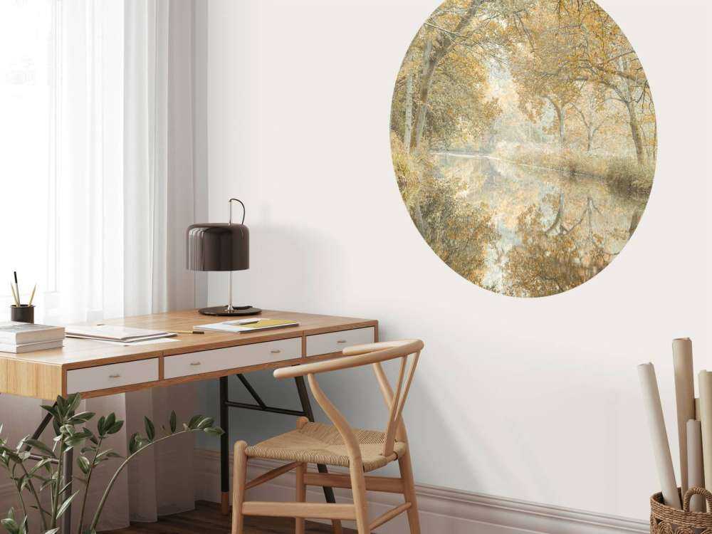 Channel through forest