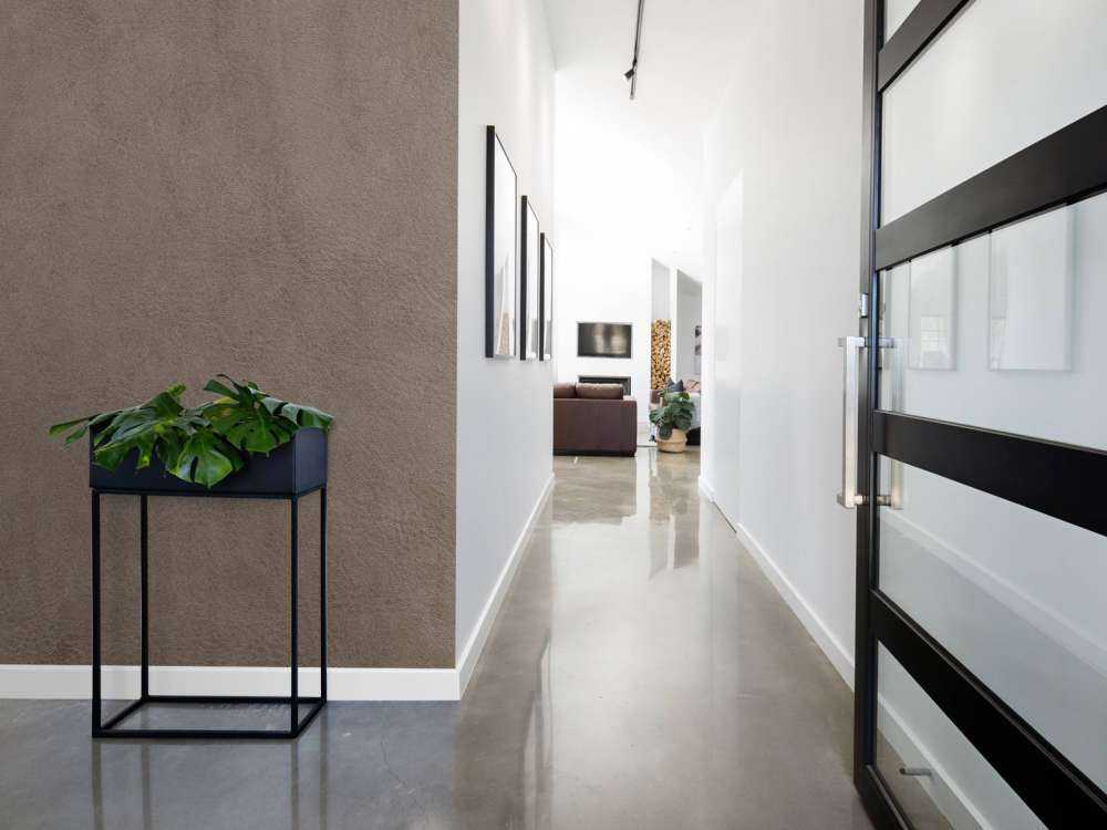 Taupe leather