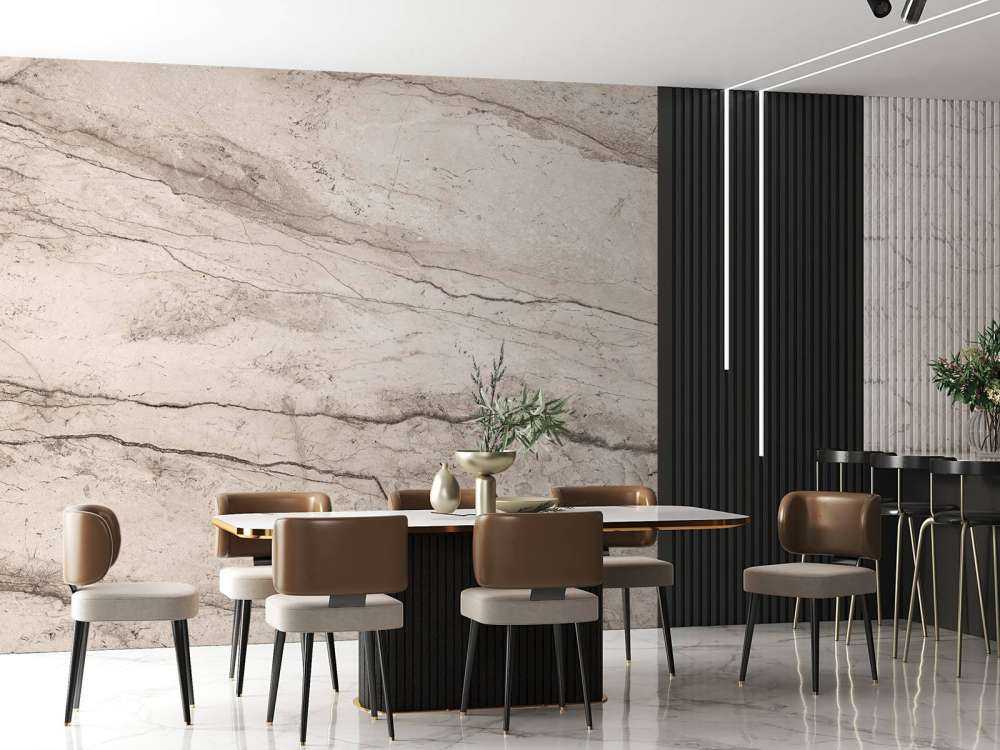 Detailed beige marble