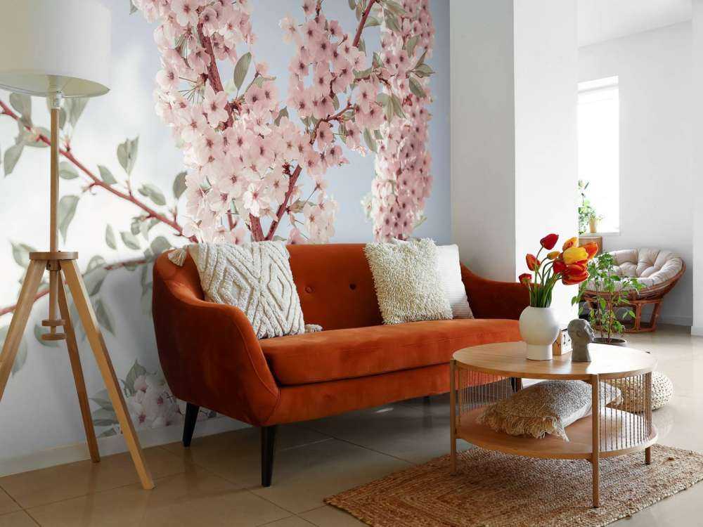 Blossom flowers from below