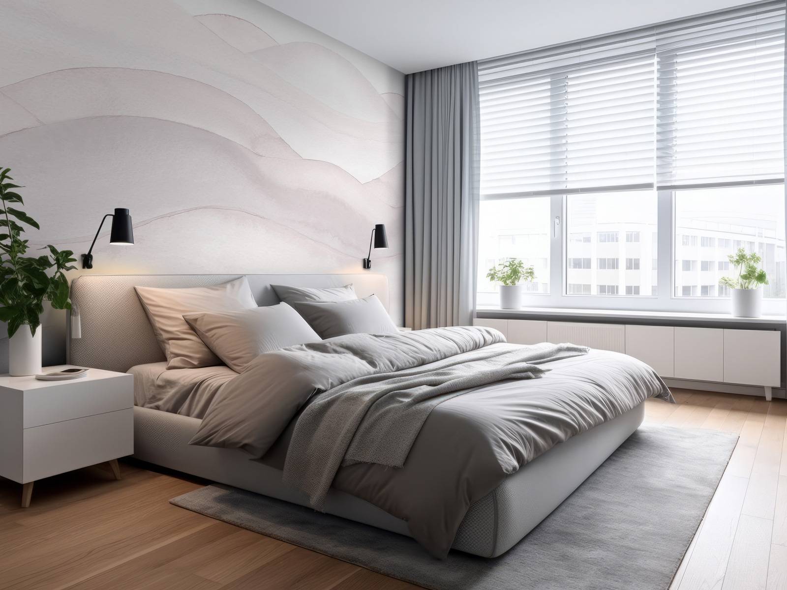 Abstract wavy gradient - powder pink