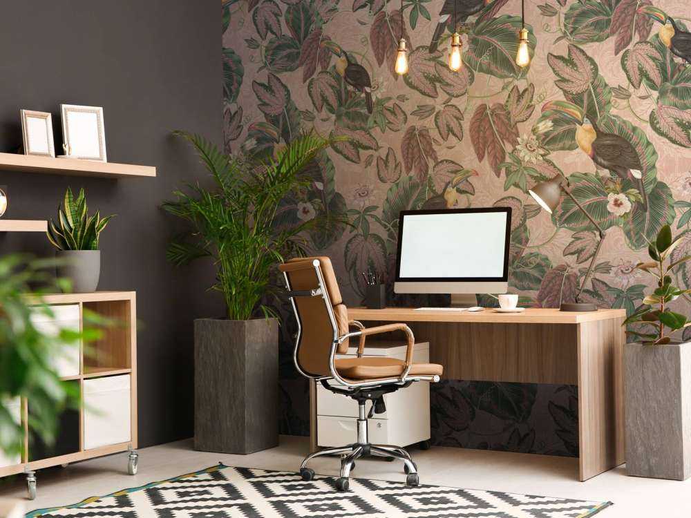 Tropical Jungle birds & toucans - pink