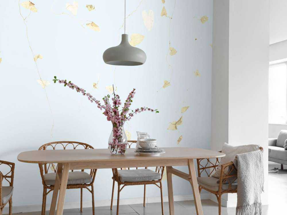 Hawthorn branches - baby blue