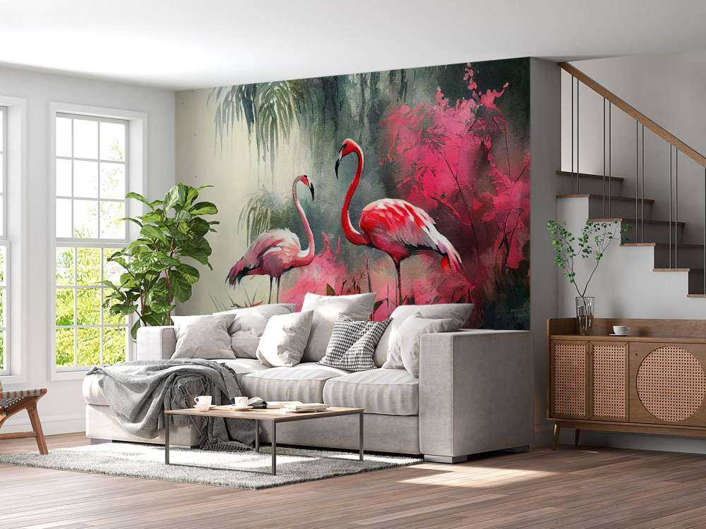 Carmine Flamingo Sketch