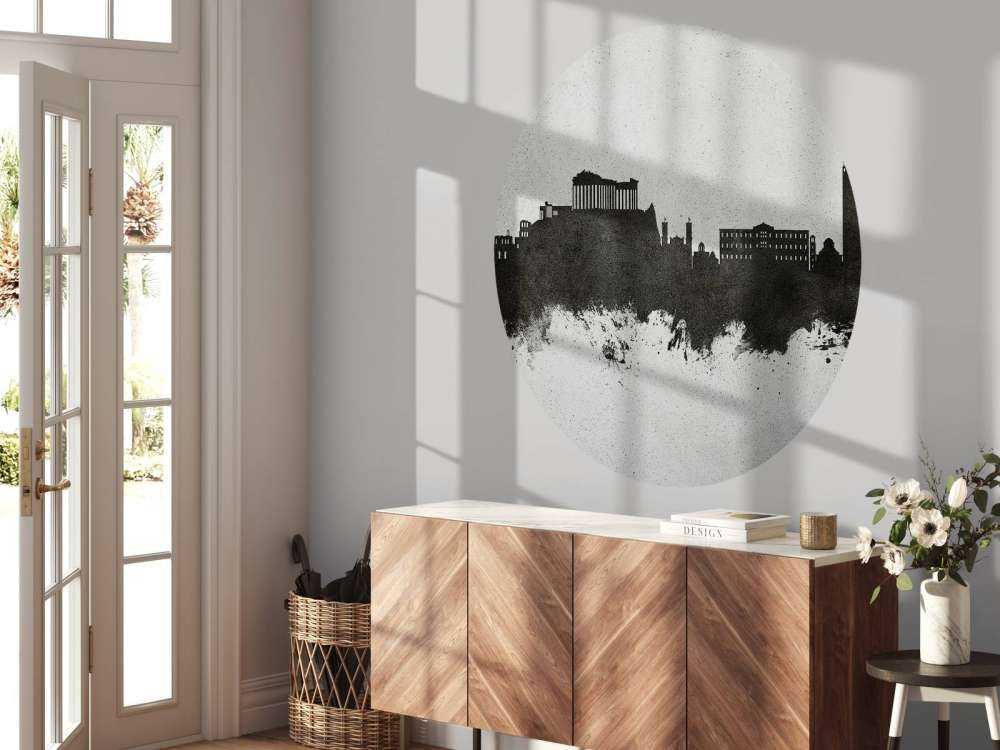 Watercolor skyline, Athens