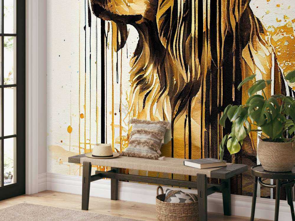 Watercolor Golden Retriever Dog