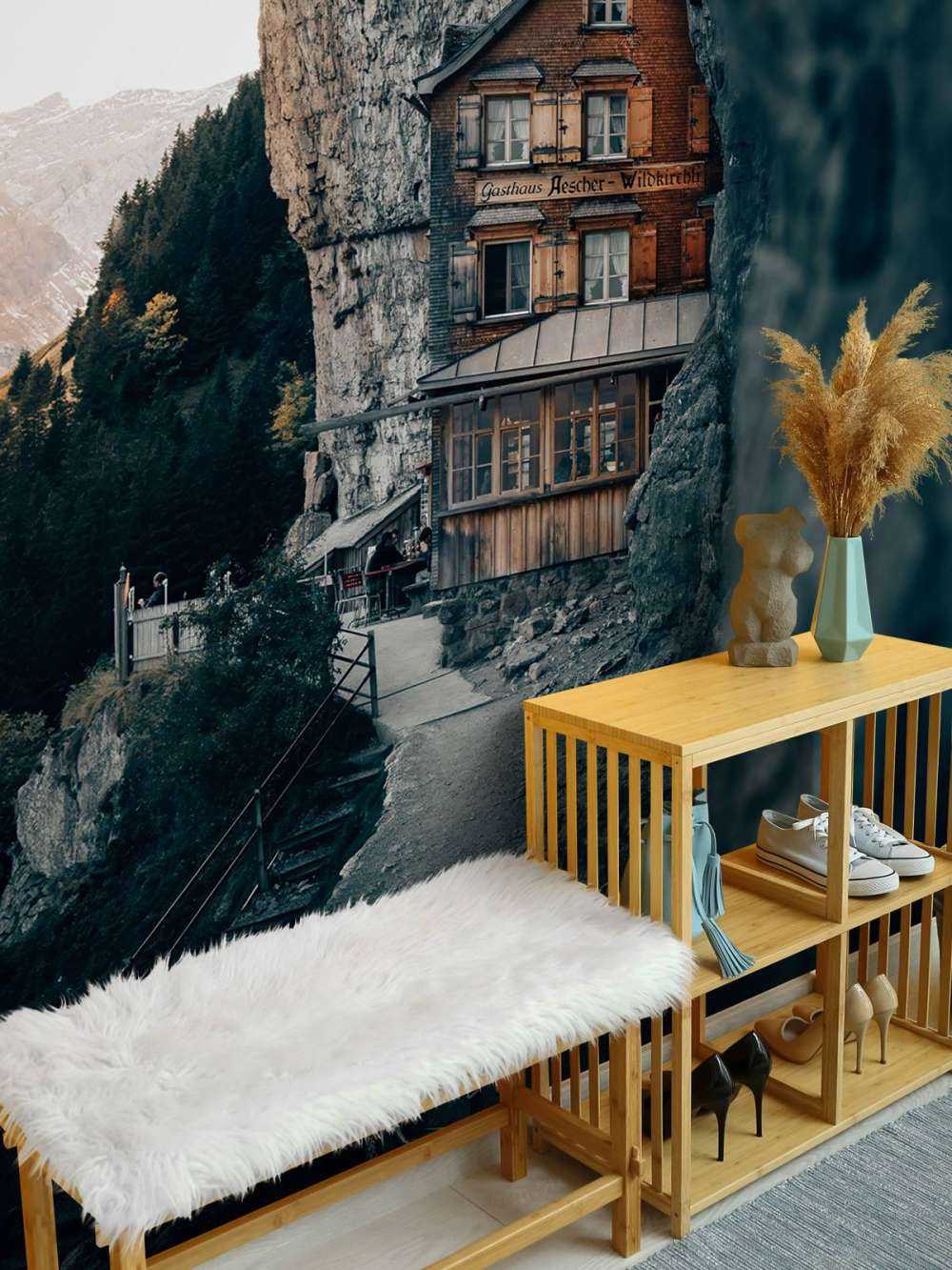 Mountain hut in the Alps