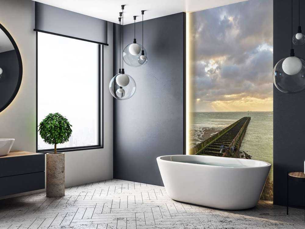 Golfbreker aan de kust