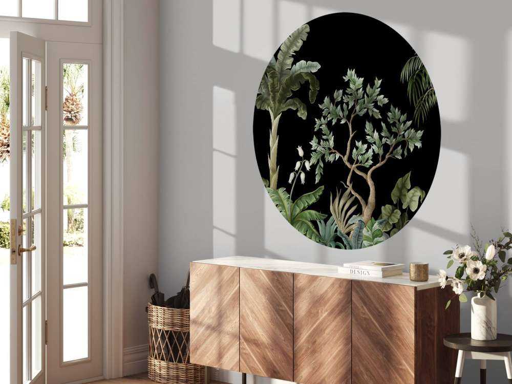 Trees with dark background