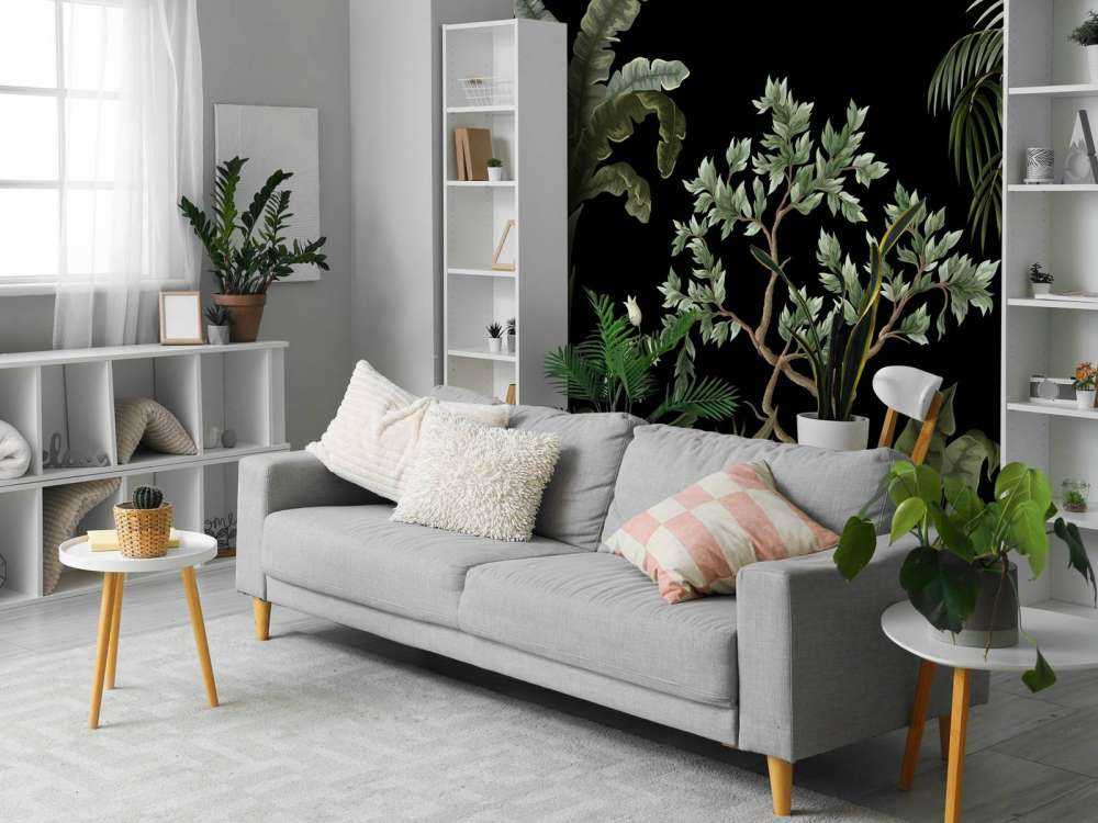 Trees with dark background