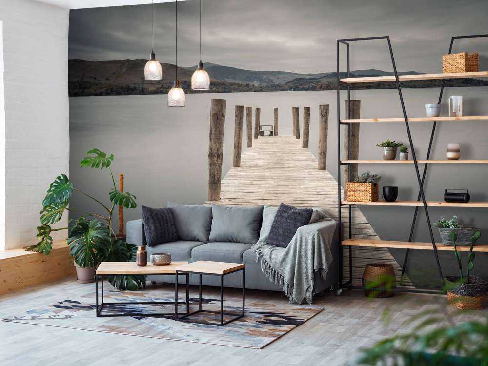 Jetty on a peaceful lake