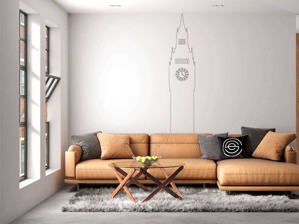 Portret van de Big Ben, wit