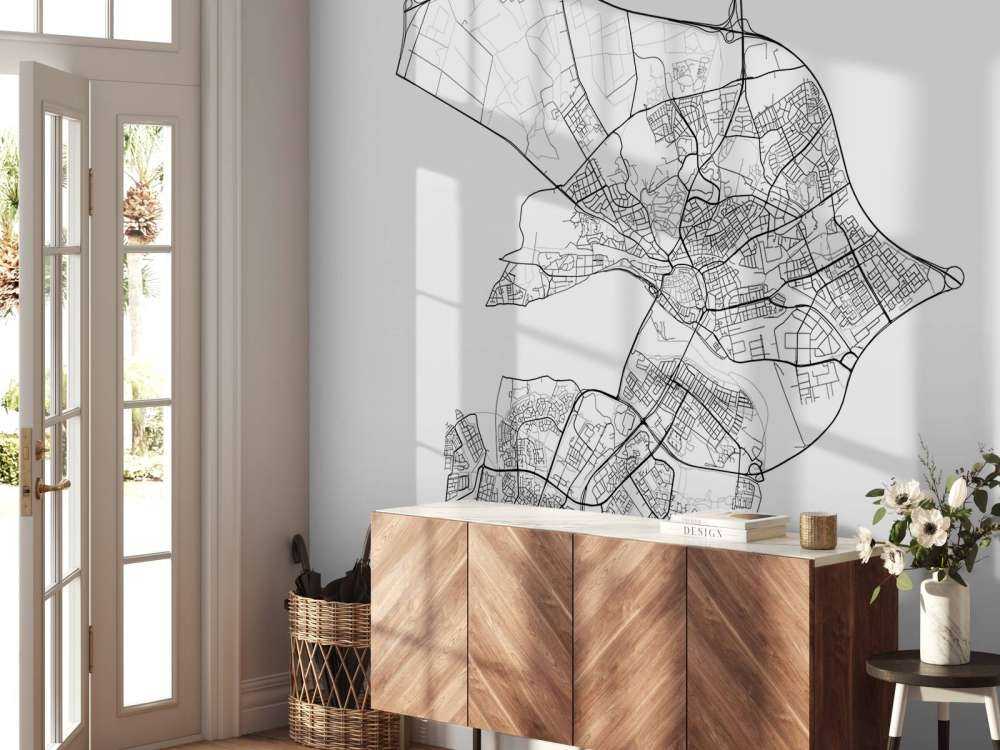 Plattegrond van Arnhem, wit