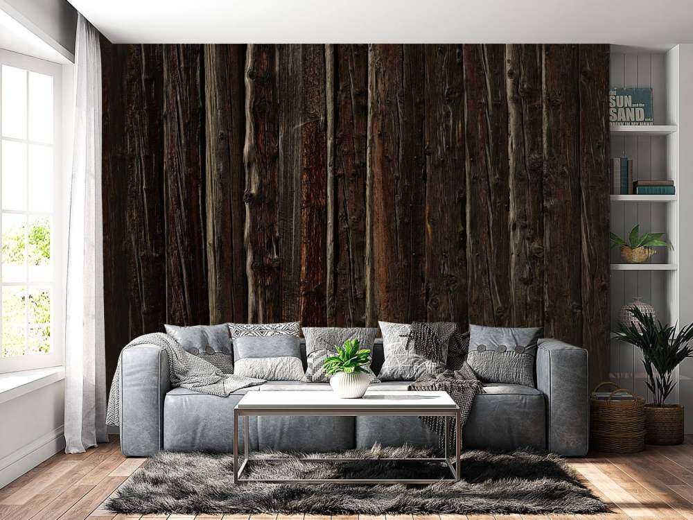 Rough wood with nails