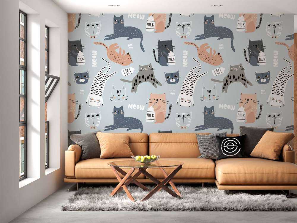 Katten en poezen print