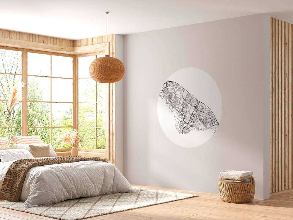 Plattegrond Amsterdam noord, wit