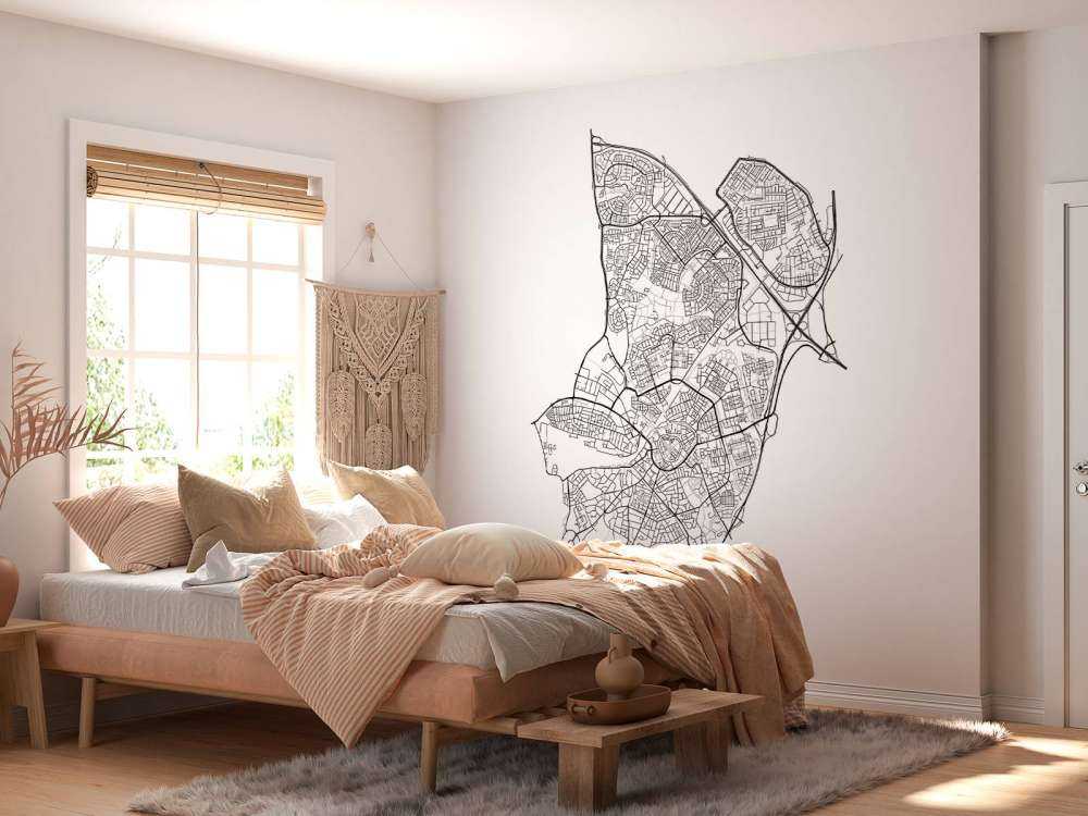 Plattegrond van Amersfoort, wit