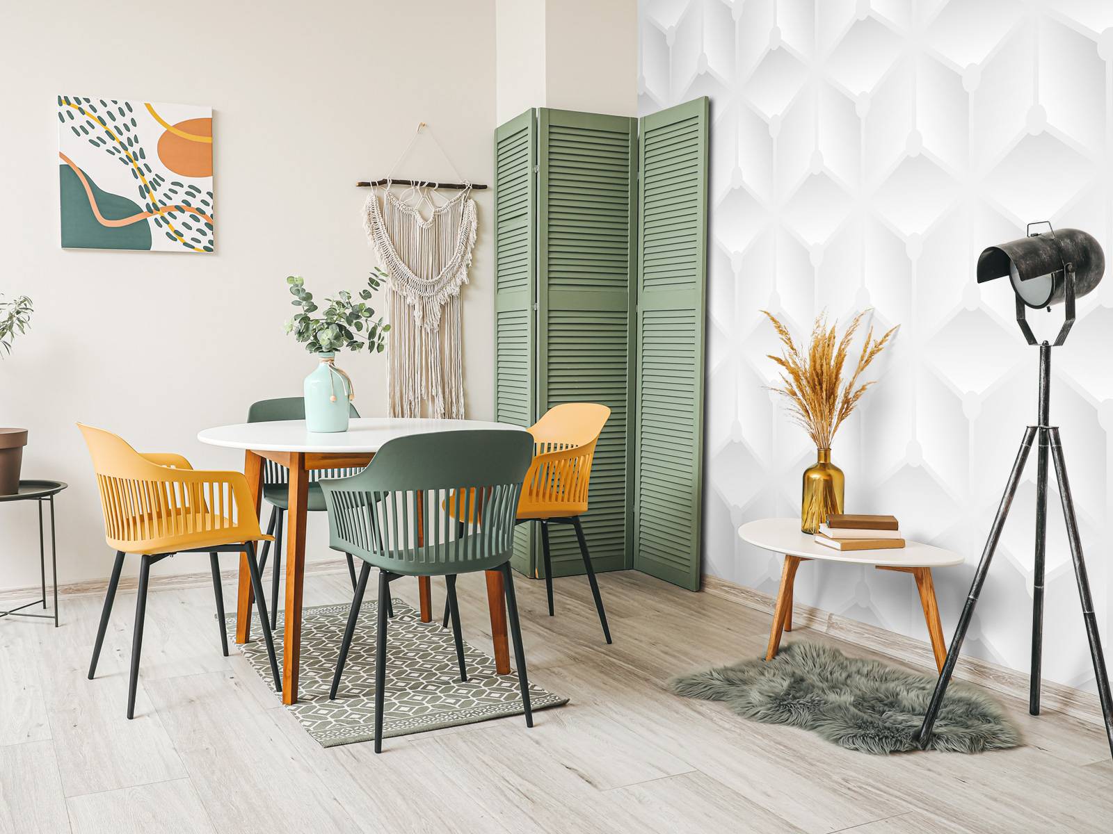 White 3D pattern