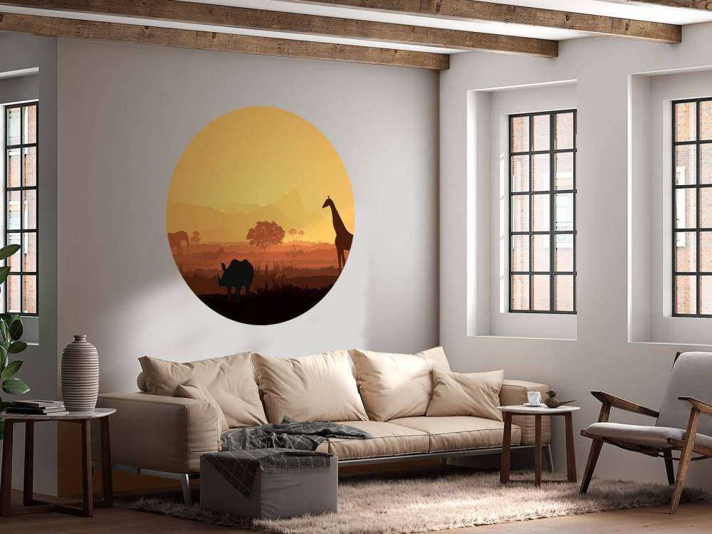 Wild animals on savannah