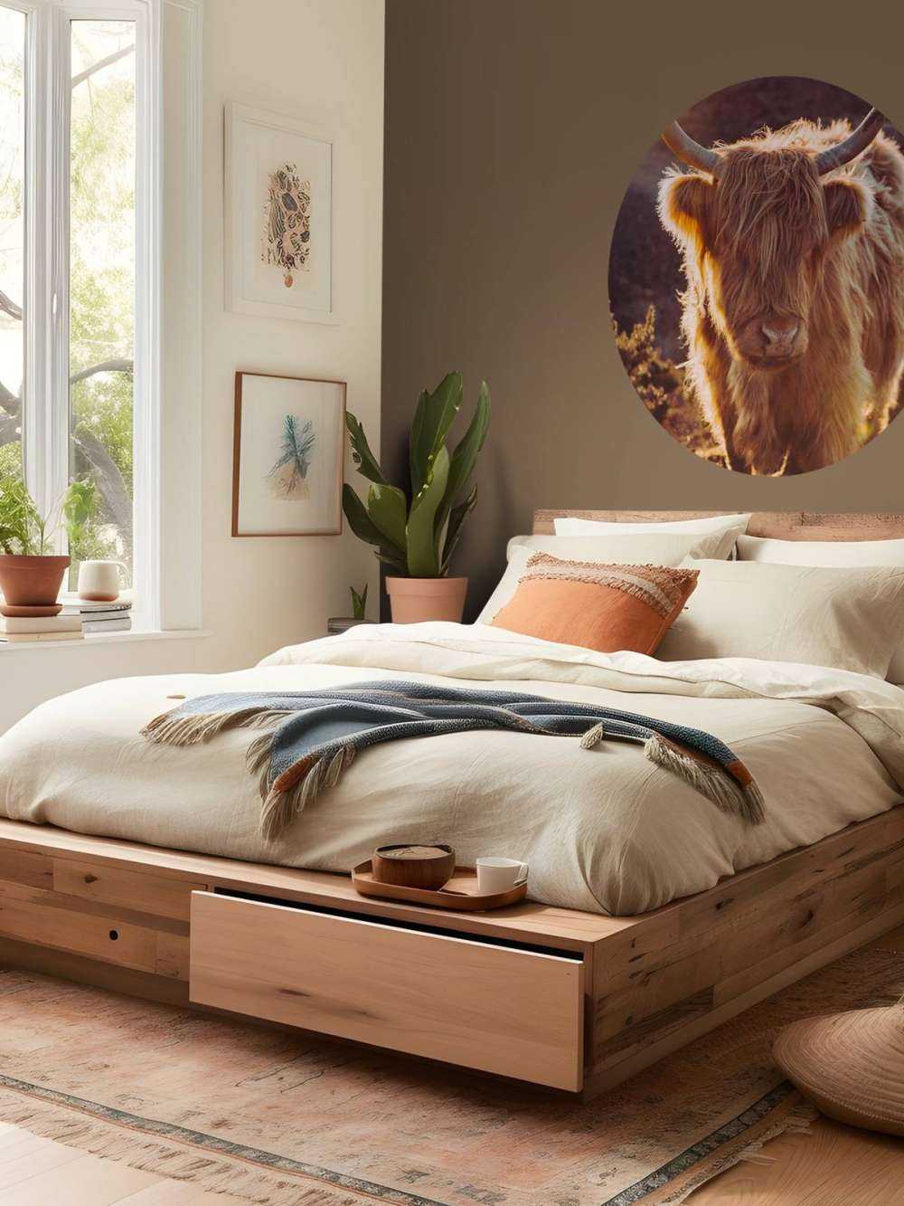 Scottish Highlander in the sun