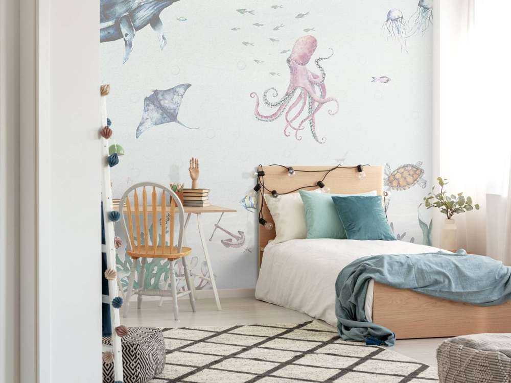 Underwater world of water paints