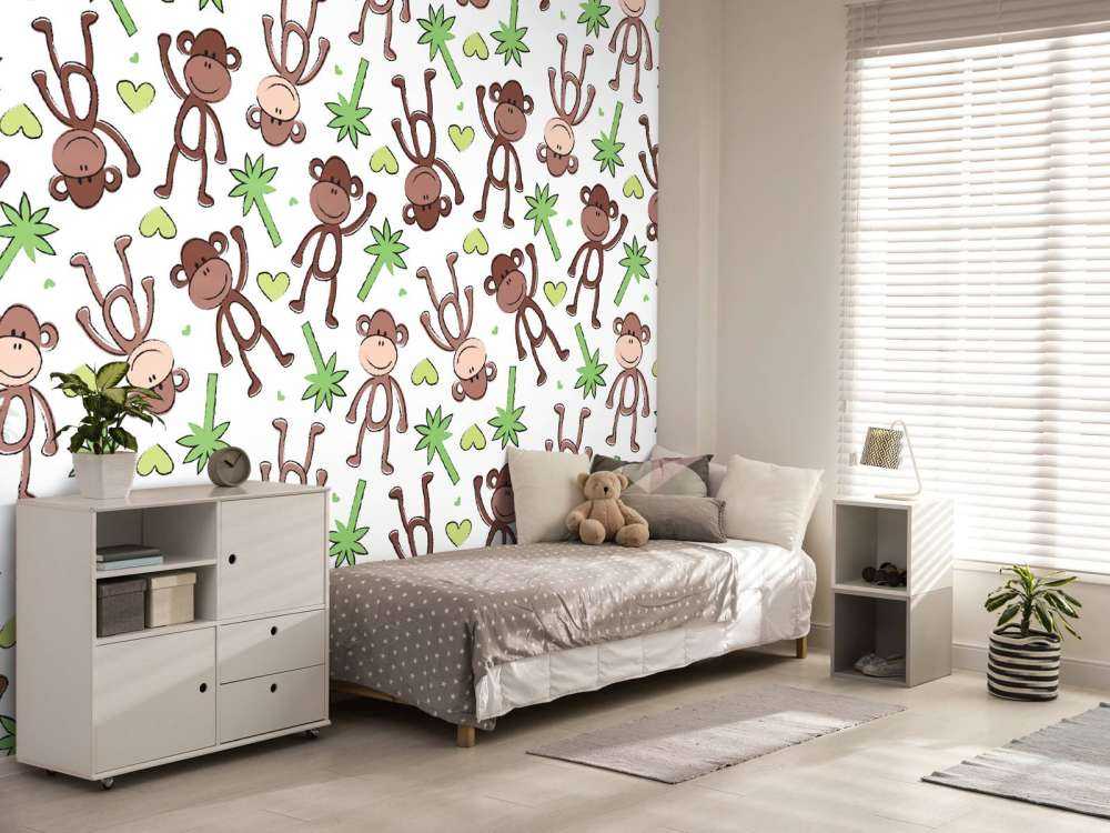 Monkeys and palm trees