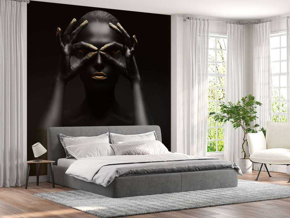 Black painted woman