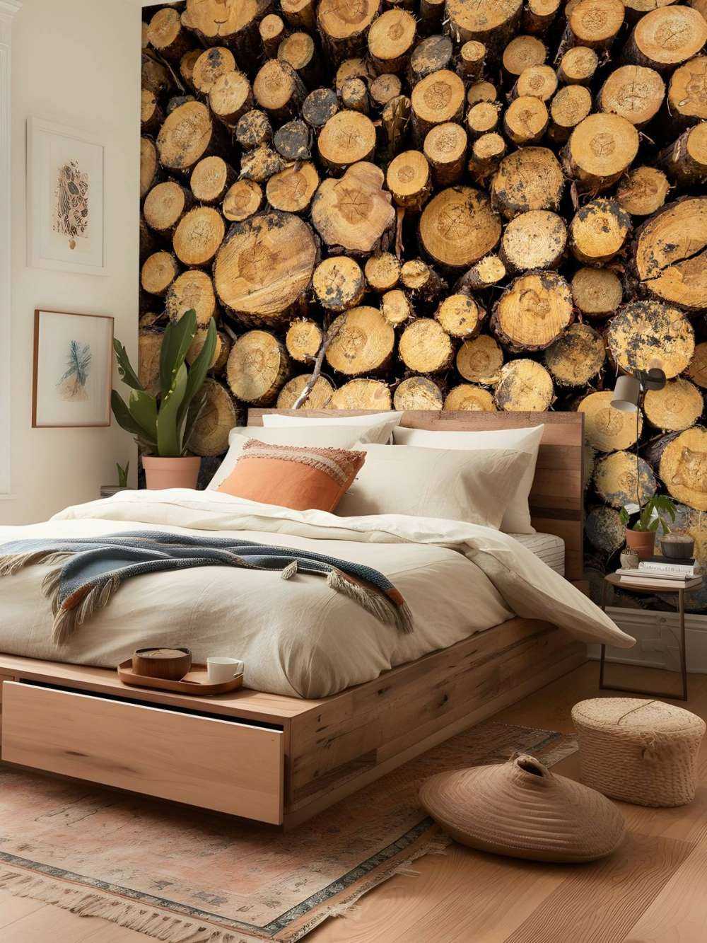 Stacked wood