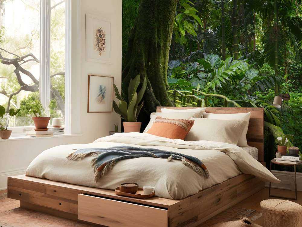 Narrow jungle bridge