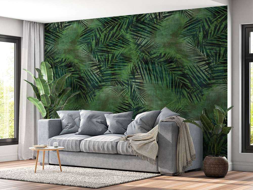 Green tropical leaves