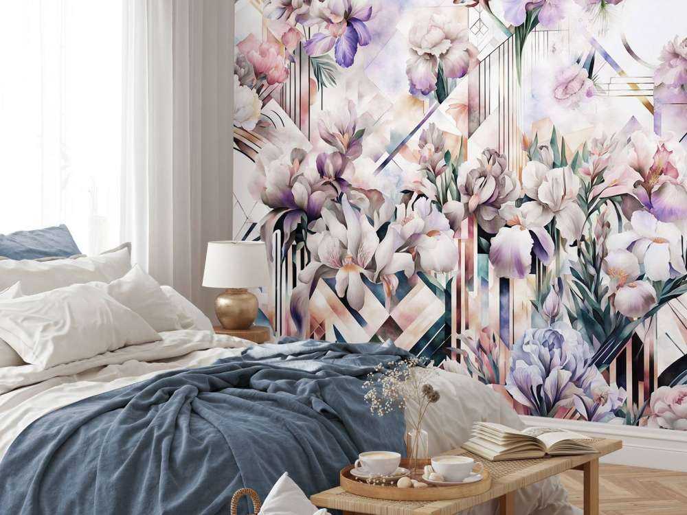 Huge Watercolor Irises Pink