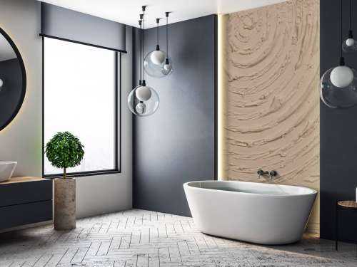 Round shapes and lines in taupe